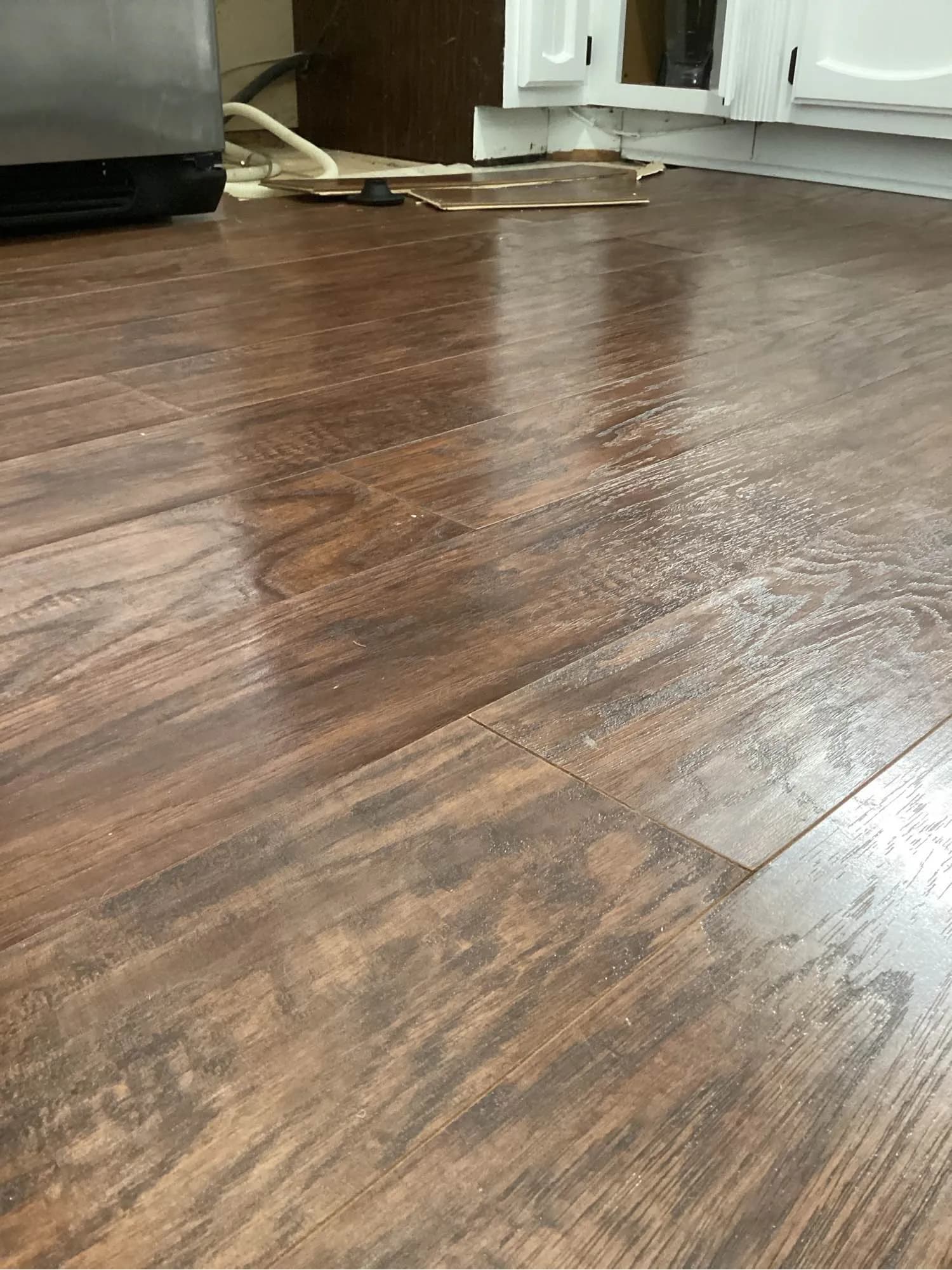 Air scrubber running against an opened wall cavity during odor work
